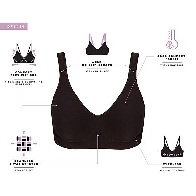 Bali Comfort Revolution ComfortFlex Fit Full-Coverage Wireless Bra DF3484