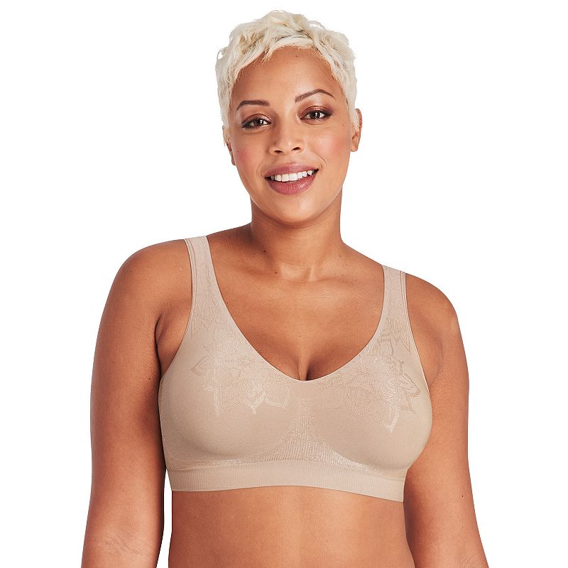 Bali Comfort Revolution ComfortFlex Fit Full-Coverage Wireless Bra DF3484, Women's, Size: Large, Brown Aztec