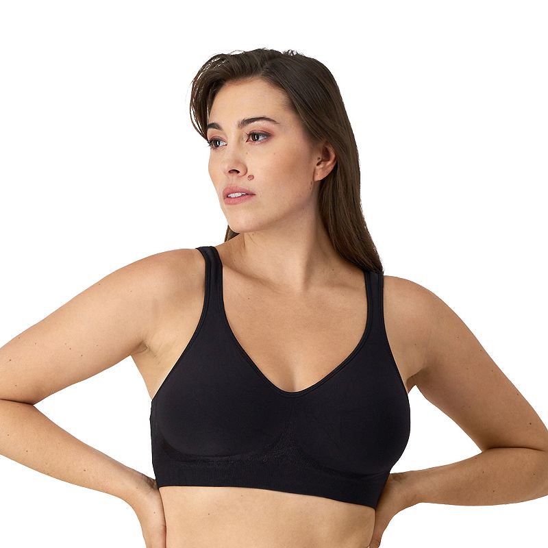 Bali Comfort Revolution ComfortFlex Fit Full-Coverage Wireless Bra DF3484, Women's, Size: XL, Black