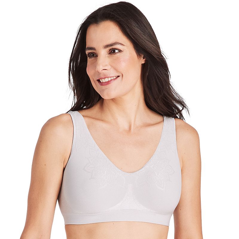 Bali Comfort Revolution ComfortFlex Fit Full-Coverage Wireless Bra DF3484, Women's, Size: Large, Crystal Grey Aztec