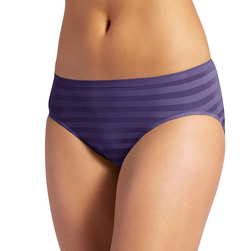 UPC 037882311863 product image for Women's Jockey Comfies Matte & Shine Seamless Hi-Cut Panty 1306, Drk Purple | upcitemdb.com