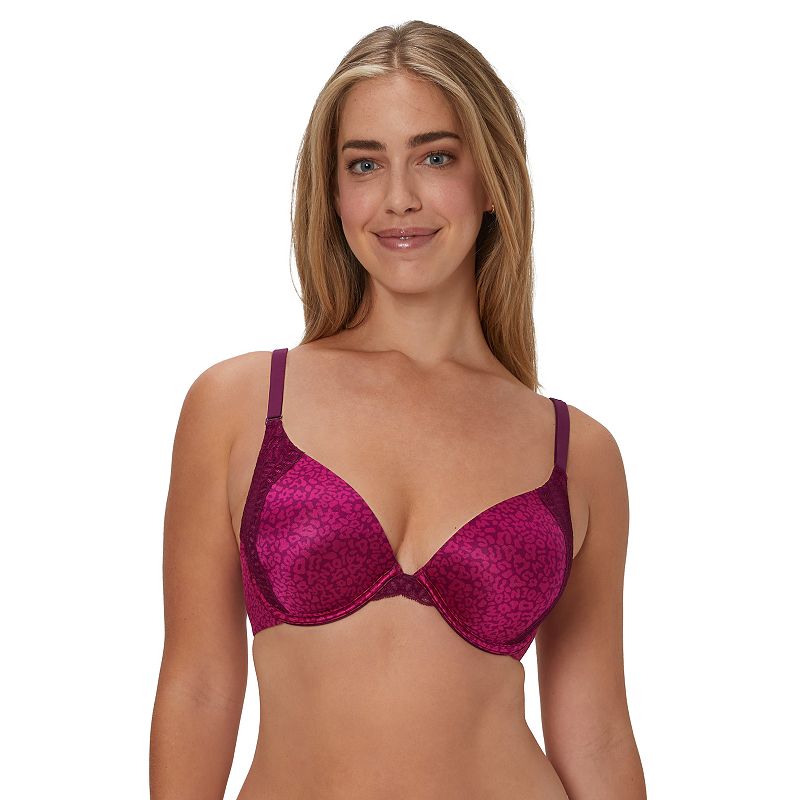 Maidenform® Love the Lift® Natural Boost Demi T-Shirt Underwire Bra 09428, Women's, Size: 36 C, Orchid Animal