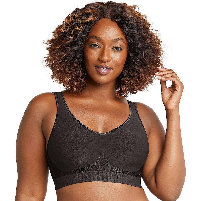 Bali Comfort Revolution Shaping Wireless Bra DF3488, Women's, Size: Medium, Black