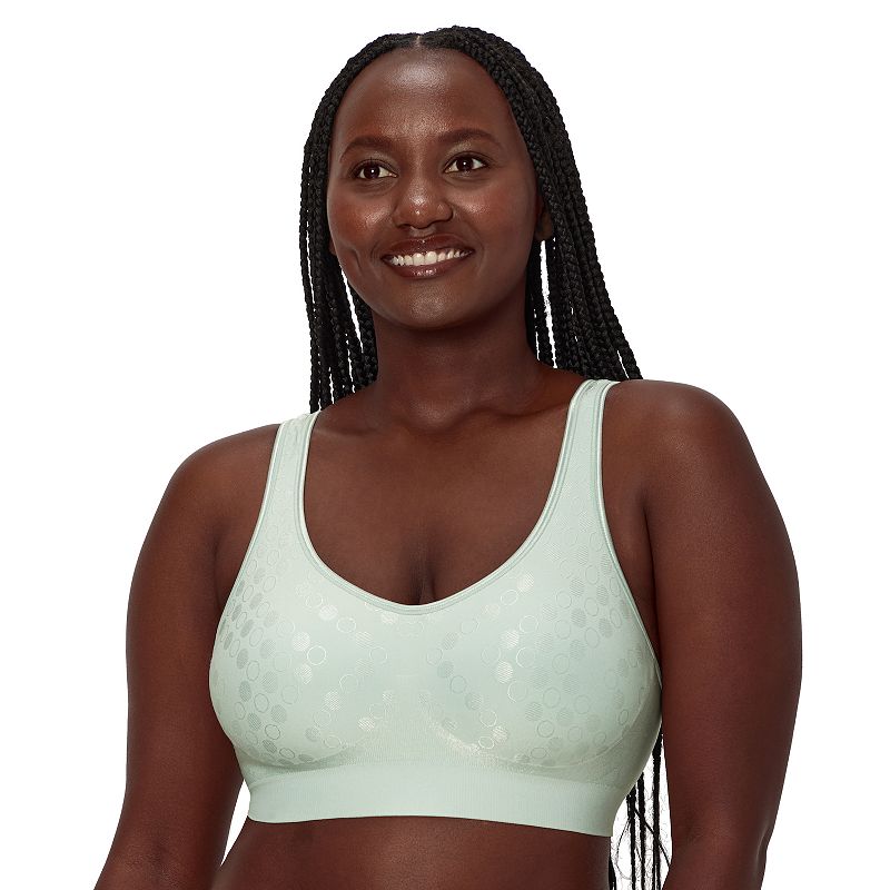 Bali Comfort Revolution Shaping Wireless Bra DF3488, Women's, Size: XL, Glassblown Dot