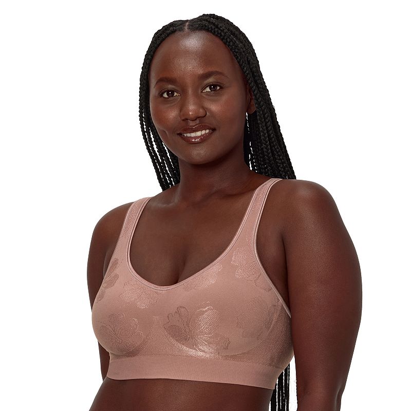 Bali Comfort Revolution Shaping Wireless Bra DF3488, Women's, Size: XXXL, Purple Mauve Tropic
