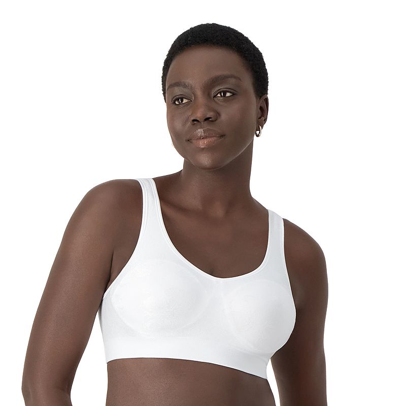 Bali Comfort Revolution Shaping Wireless Bra DF3488, Women's, Size: Large, White Tropic