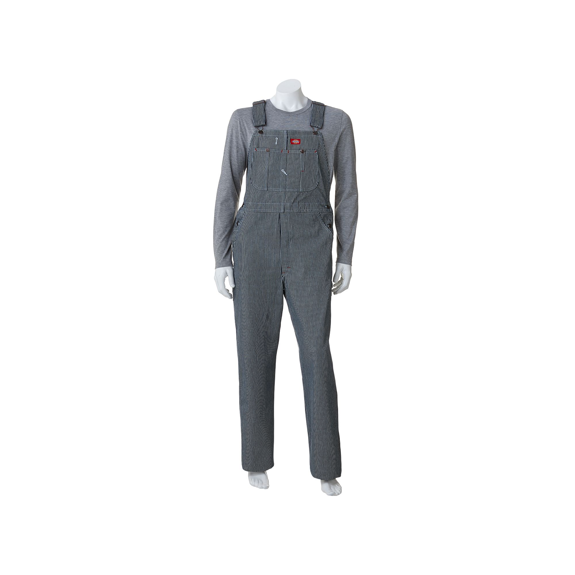 Mens Dickies Striped Bib Overalls, Size: 30X30, Hickory Stripe