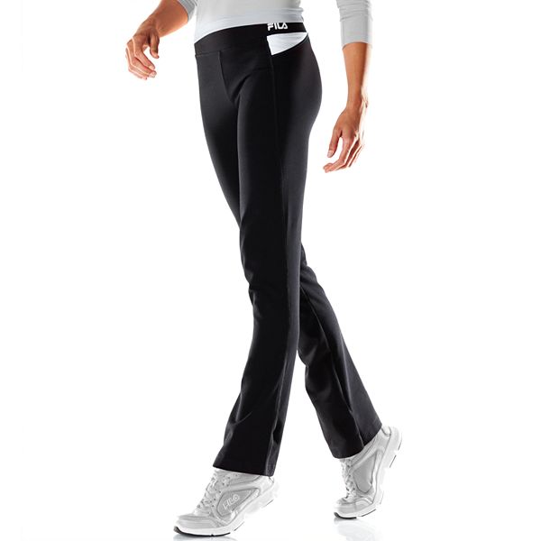 FILA Black Straight Leg Athletic Pants girls size 14 women size S
