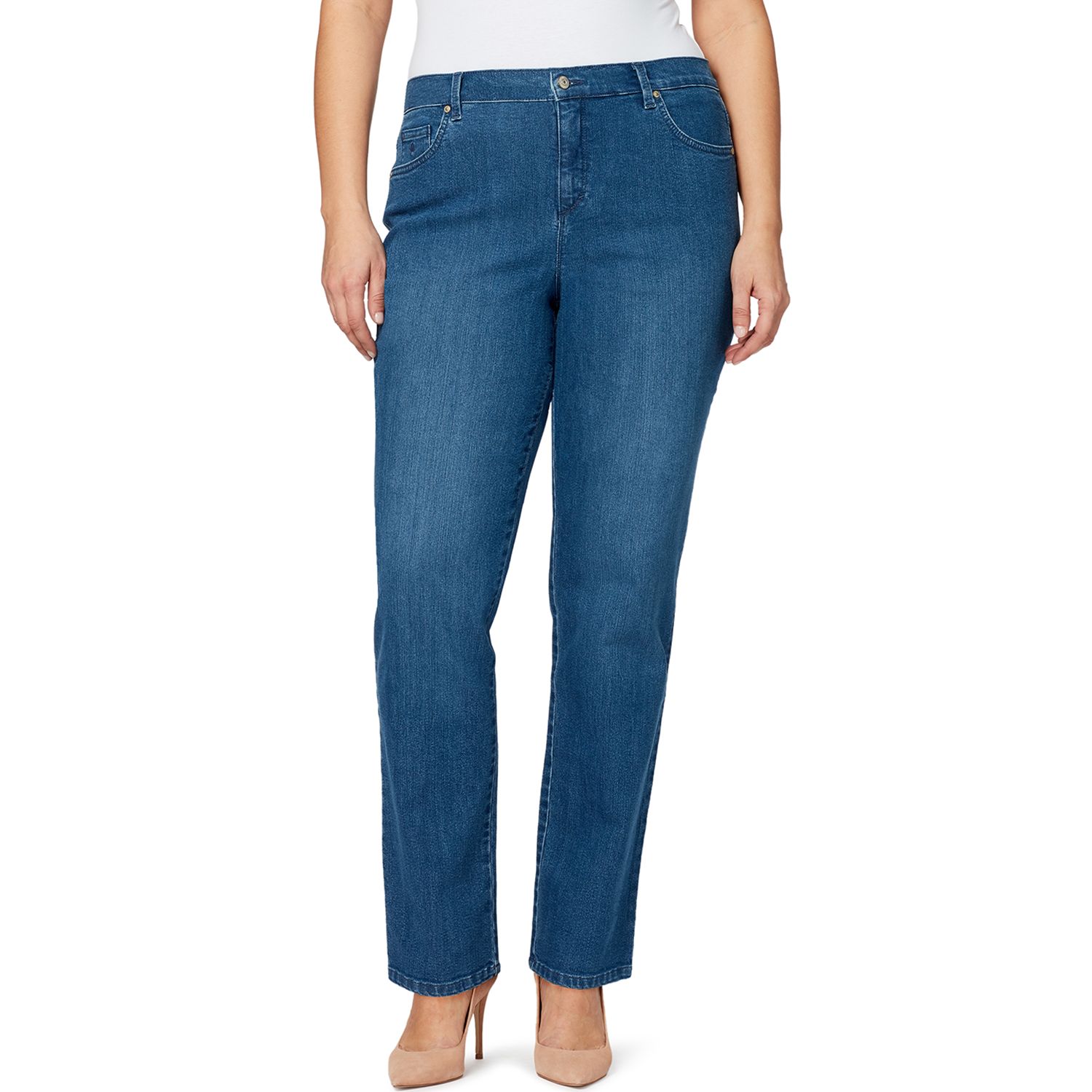 gloria vanderbilt all around slimming effect plus size jeans