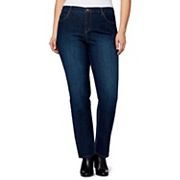 Gloria Vanderbilt Women's Plus Size Amanda Classic High Rise Tapered Jean,  Glen Rose Autumn Leaves