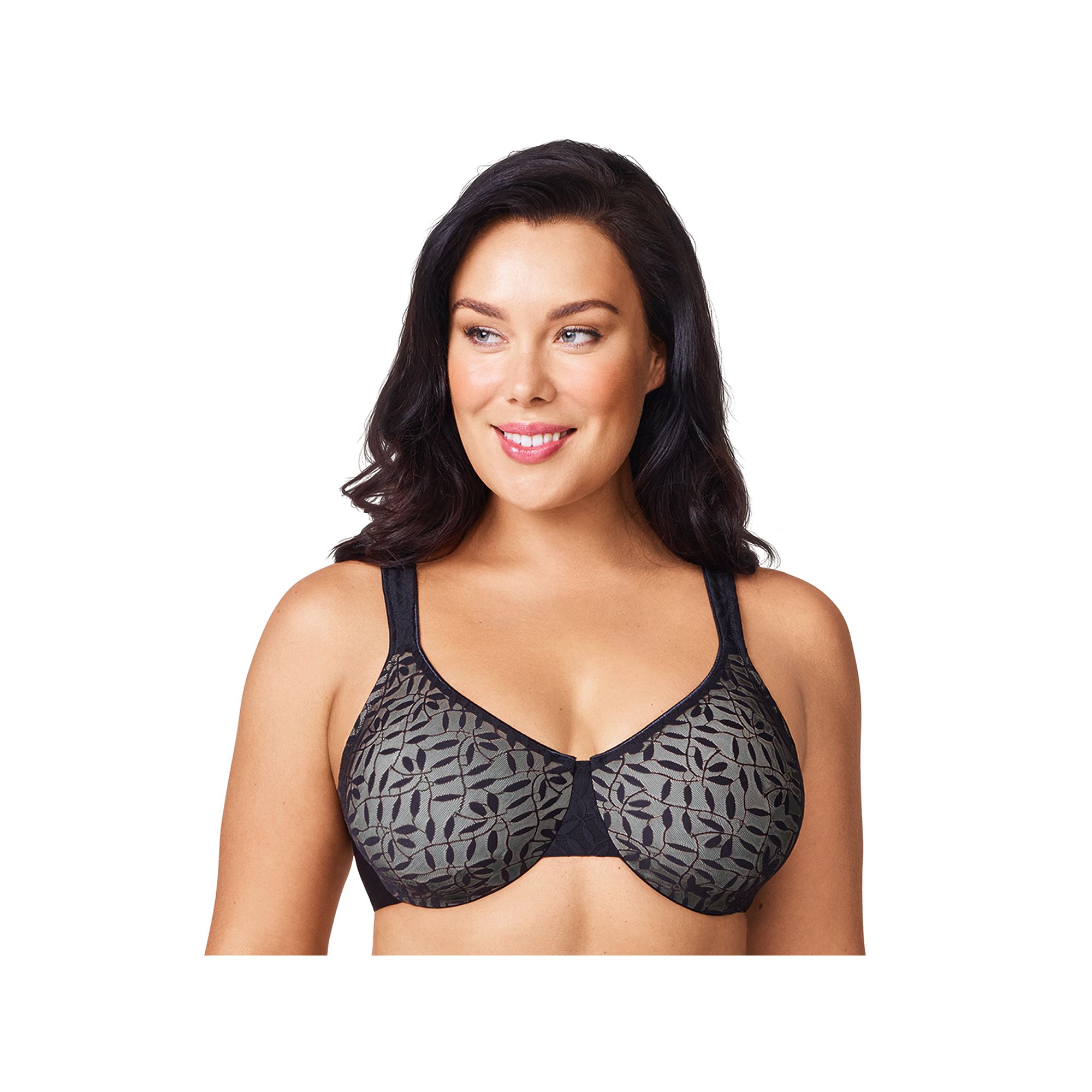 Olga® by Warners® Sheer Leaves Lace Full-Figure Full-Coverage Minimizer 