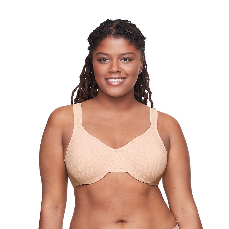 Olga® by Warner's® Sheer Leaves Lace Full-Figure Full-Coverage Minimizer Bra 35519, Women's, Size: 38 D, Butterscotch