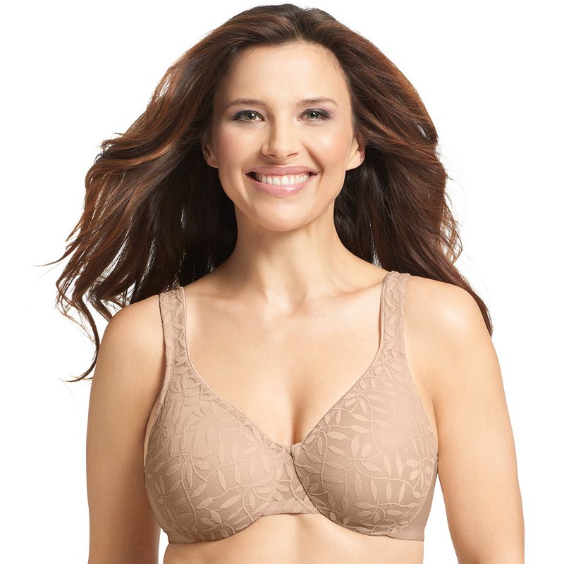 Olga® by Warner's® Sheer Leaves Lace Full-Figure Full-Coverage Minimizer Bra 35519, Women's, Size: 36 Dd, French Toast