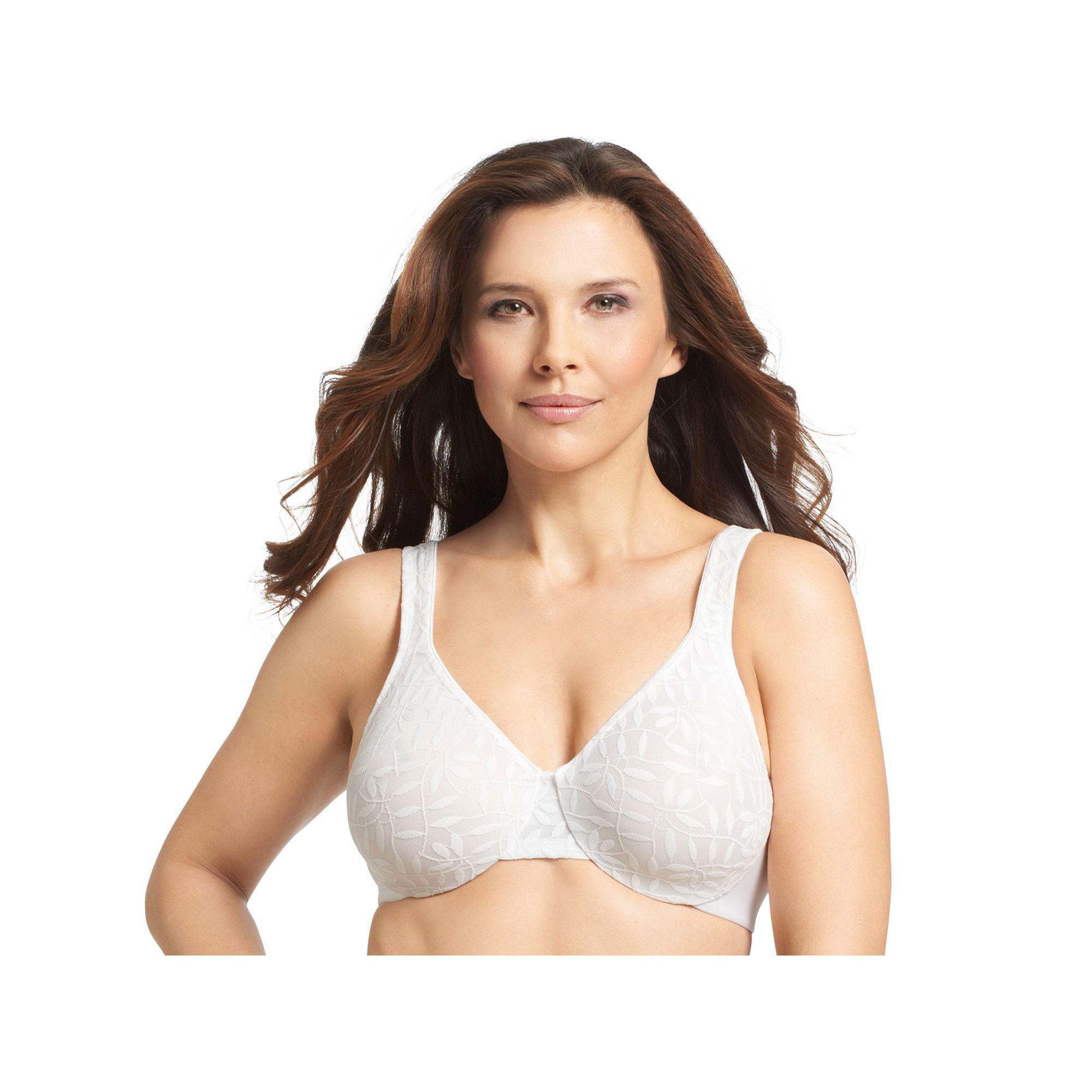 Olga® by Warners® Sheer Leaves Lace Full-Figure Full-Coverage Minimizer 