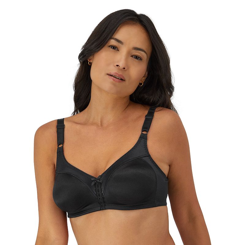 Bali Double Support Full-Figure Wireless Bra DF3820, Women's, Size: 44 D, Black
