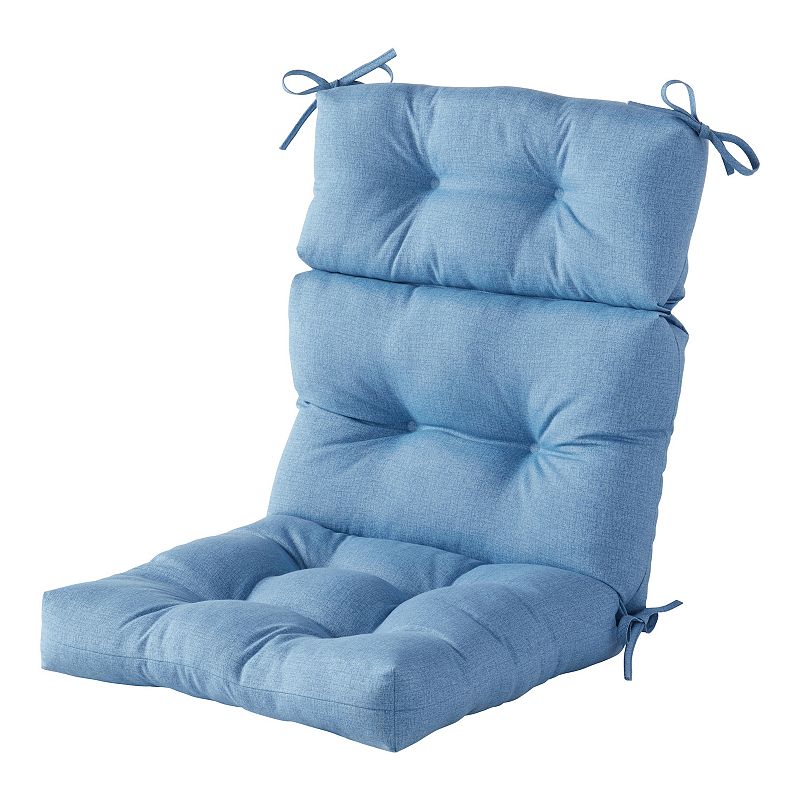 Greendale Home Fashions Outdoor High-Back Chair Cushion, Blue