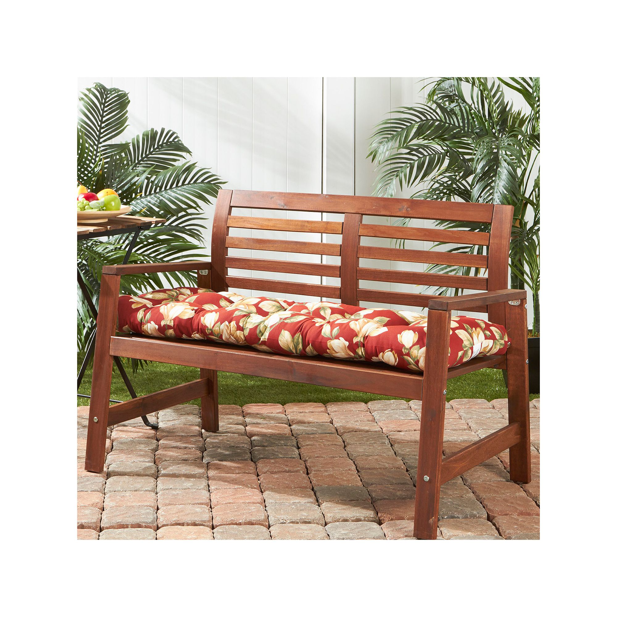 Greendale Home Fashions Outdoor Porch Swing or Bench Cushion, Roma Floral