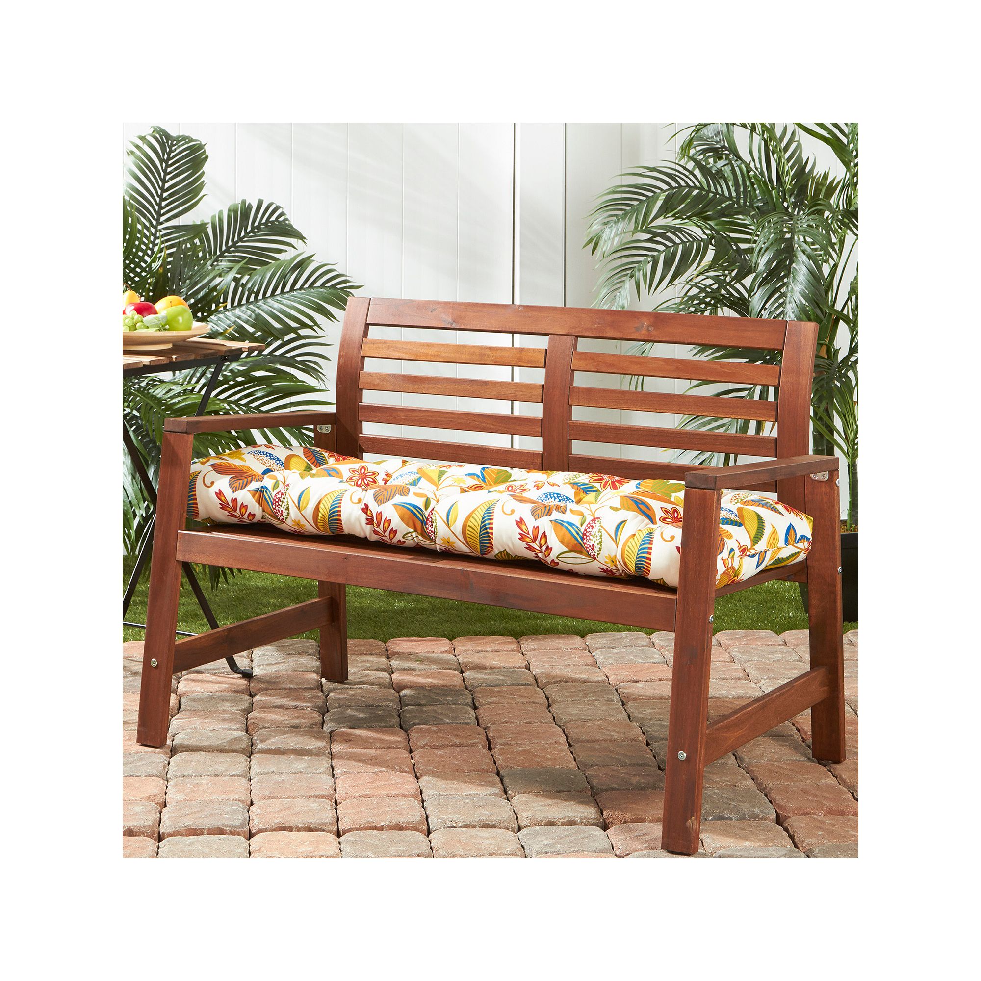 Greendale Home Fashions Outdoor Porch Swing or Bench Cushion, Skyworks