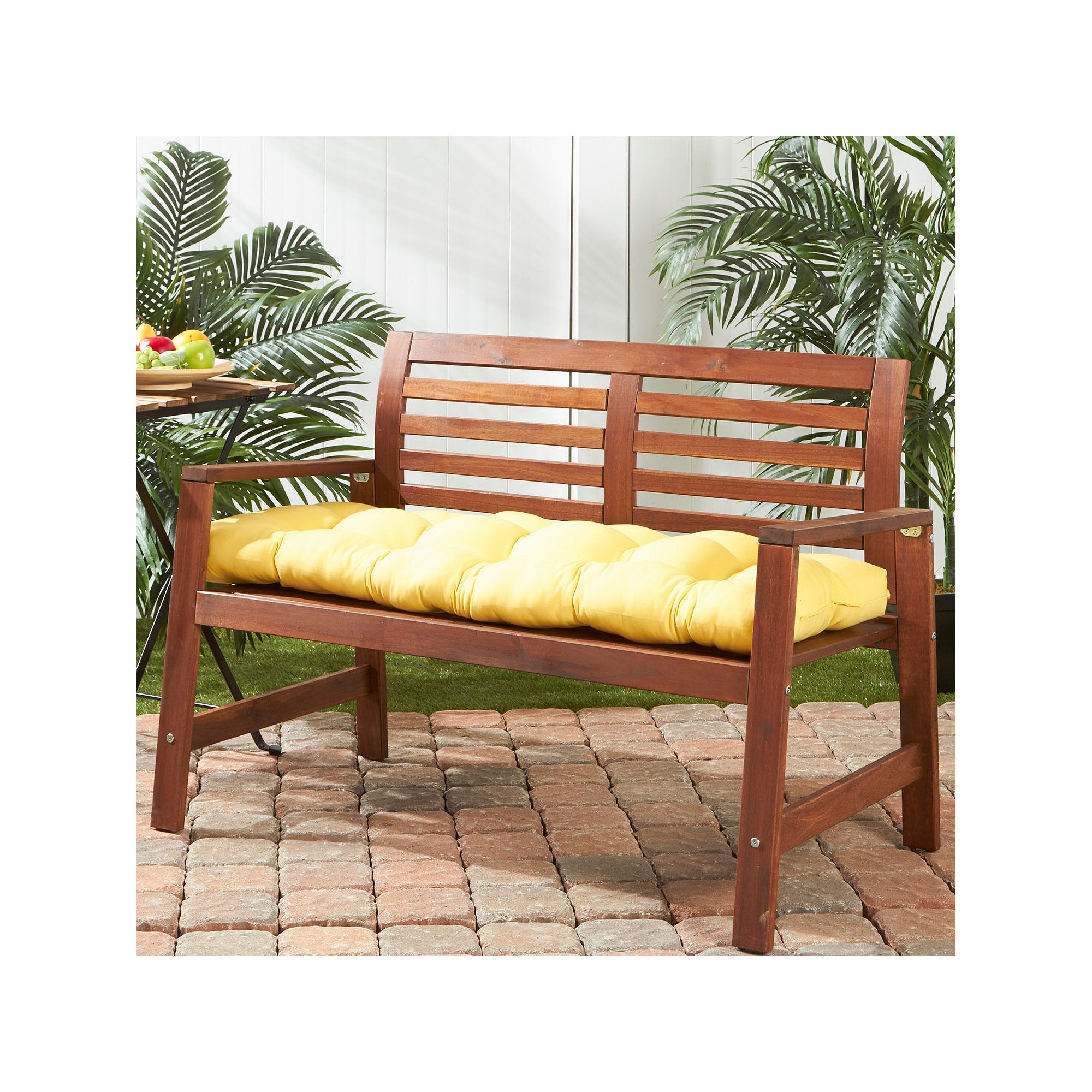 Greendale Home Fashions Outdoor Porch Swing or Bench Cushion, Sunglow