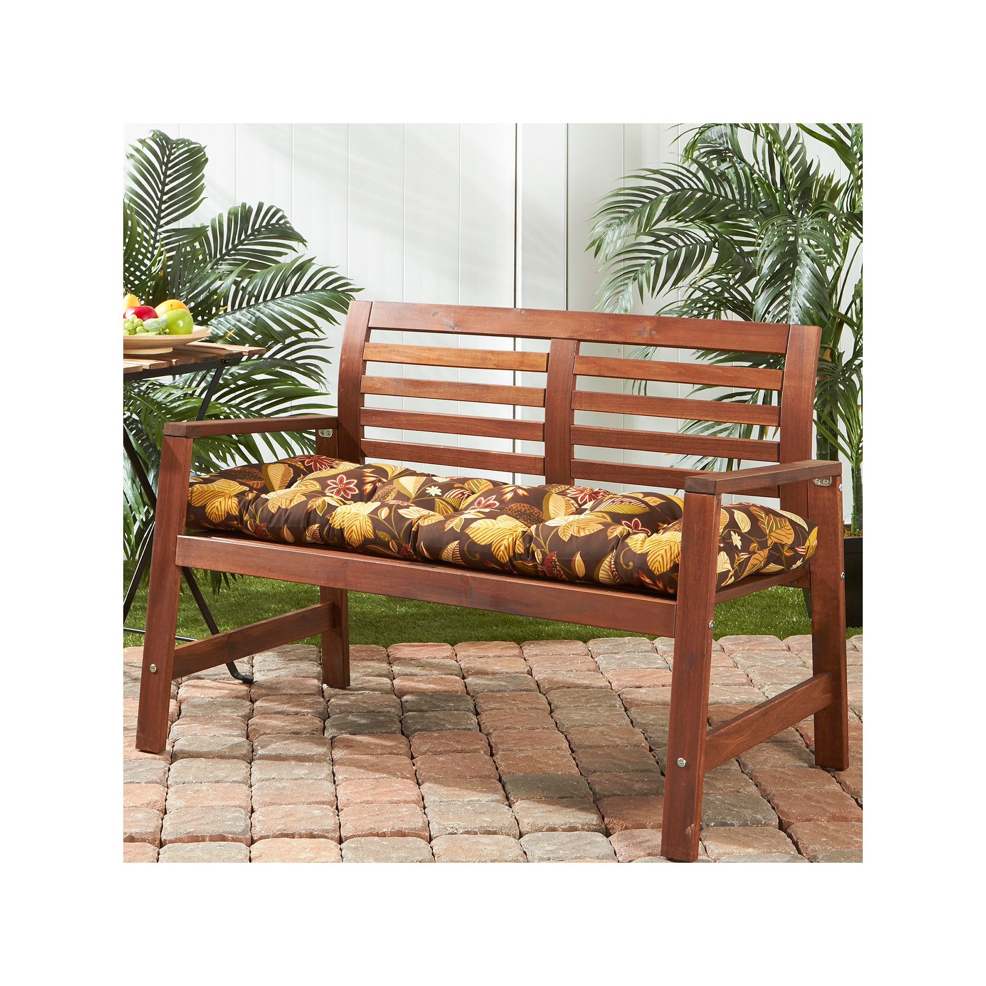 Greendale Home Fashions Outdoor Porch Swing or Bench Cushion, Timberland Fl