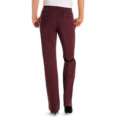 Lee Sinfully Soft Comfort Waist Twill Straight Leg Pants Women s