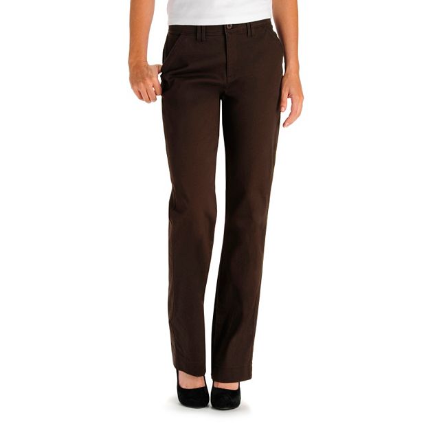 Lee Sinfully Soft Comfort Waist Twill Straight-Leg Pants - Women's