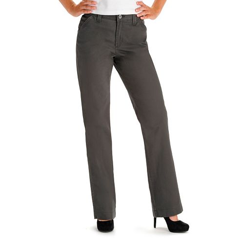 Lee Sinfully Soft Comfort Waist Twill Straight-Leg Pants - Women's