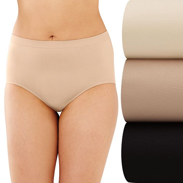 New BALI Women's 3-PACK Comfort Revolution Seamless Brief Panties Sz 10 /  11