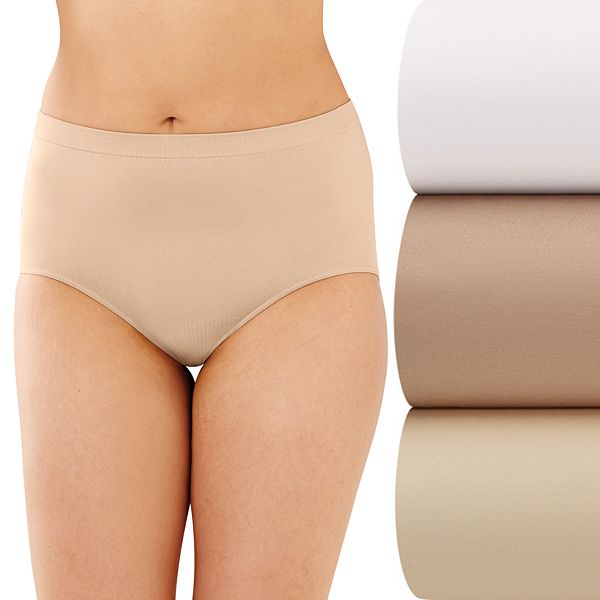 NWT Bali 3 Pack Comfort Revolution Seamless Brief Panties Size XL/8 