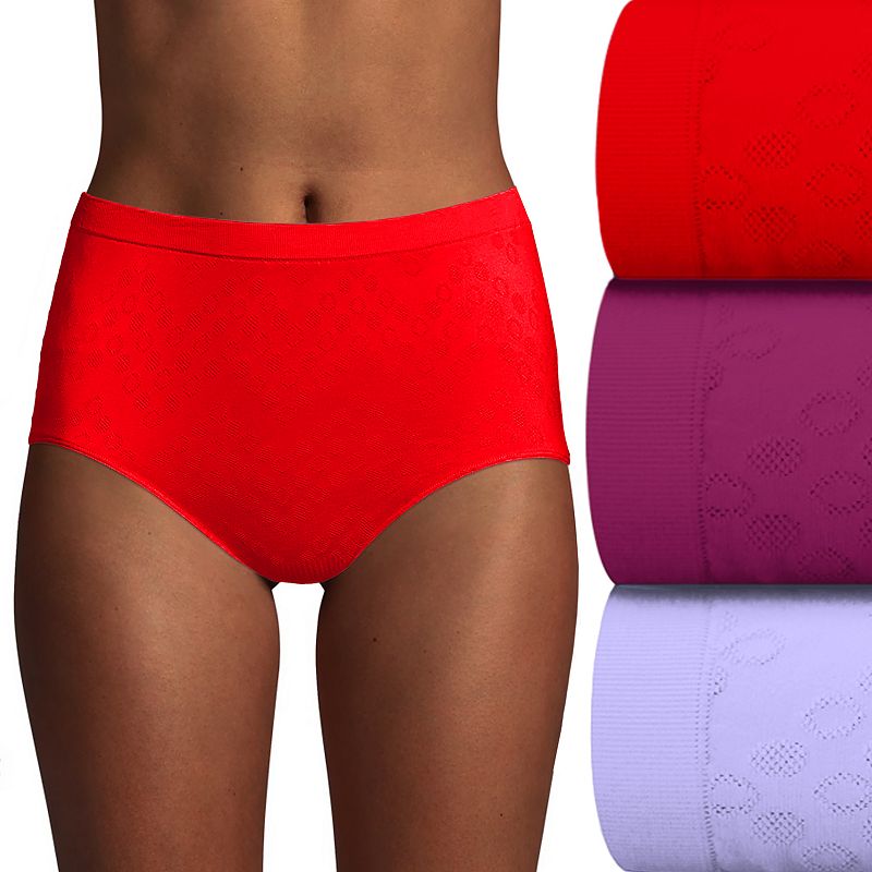 Womens Bali 3-pk. Comfort Revolution Seamless Brief Panty Set AK88, Size: 