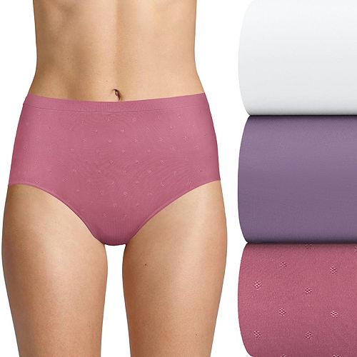 Bali Womens Bali Microfiber Seamless Hipster Panties 3-Pack
