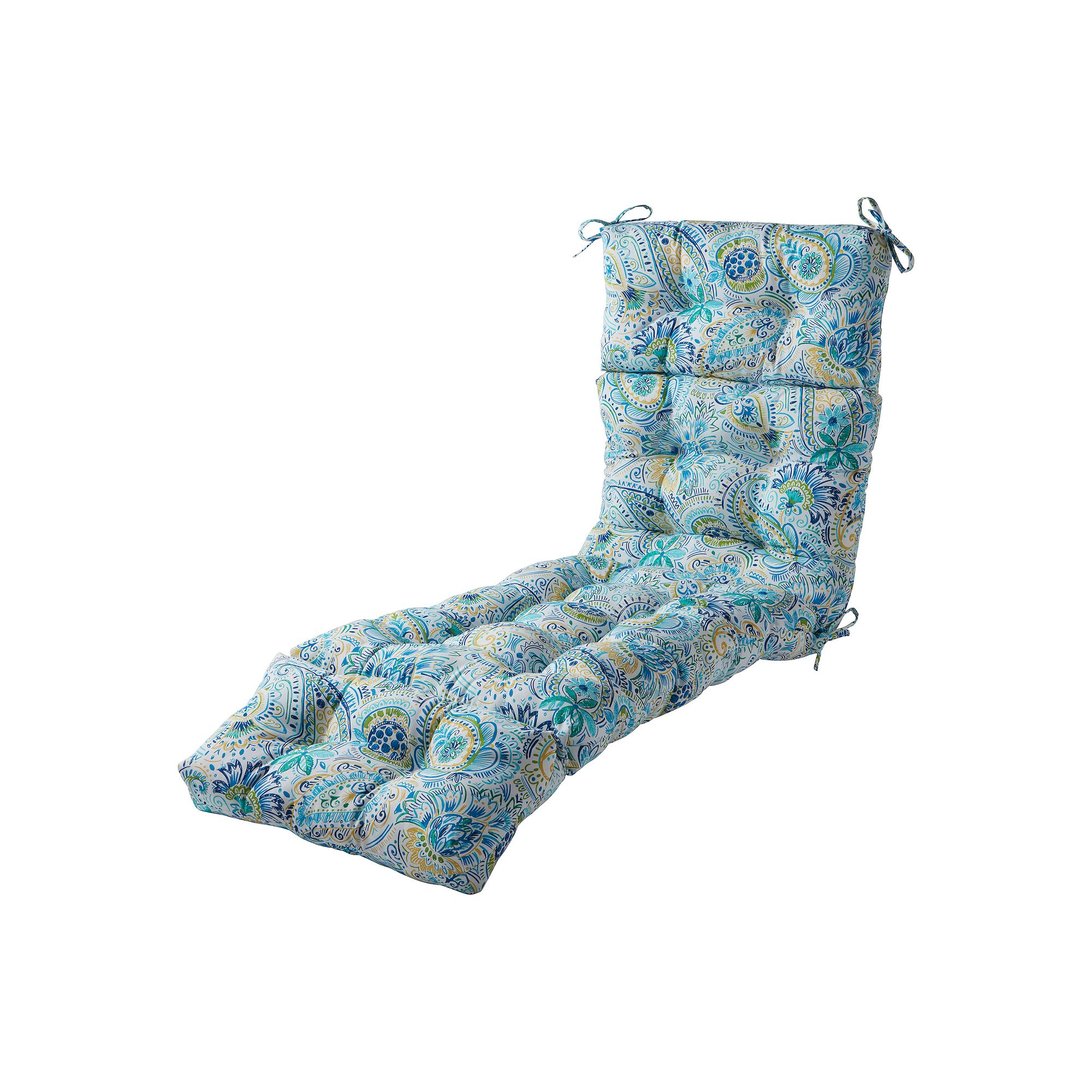 Greendale Home Fashions 72 Outdoor Chaise Lounger Cushion, Baltic
