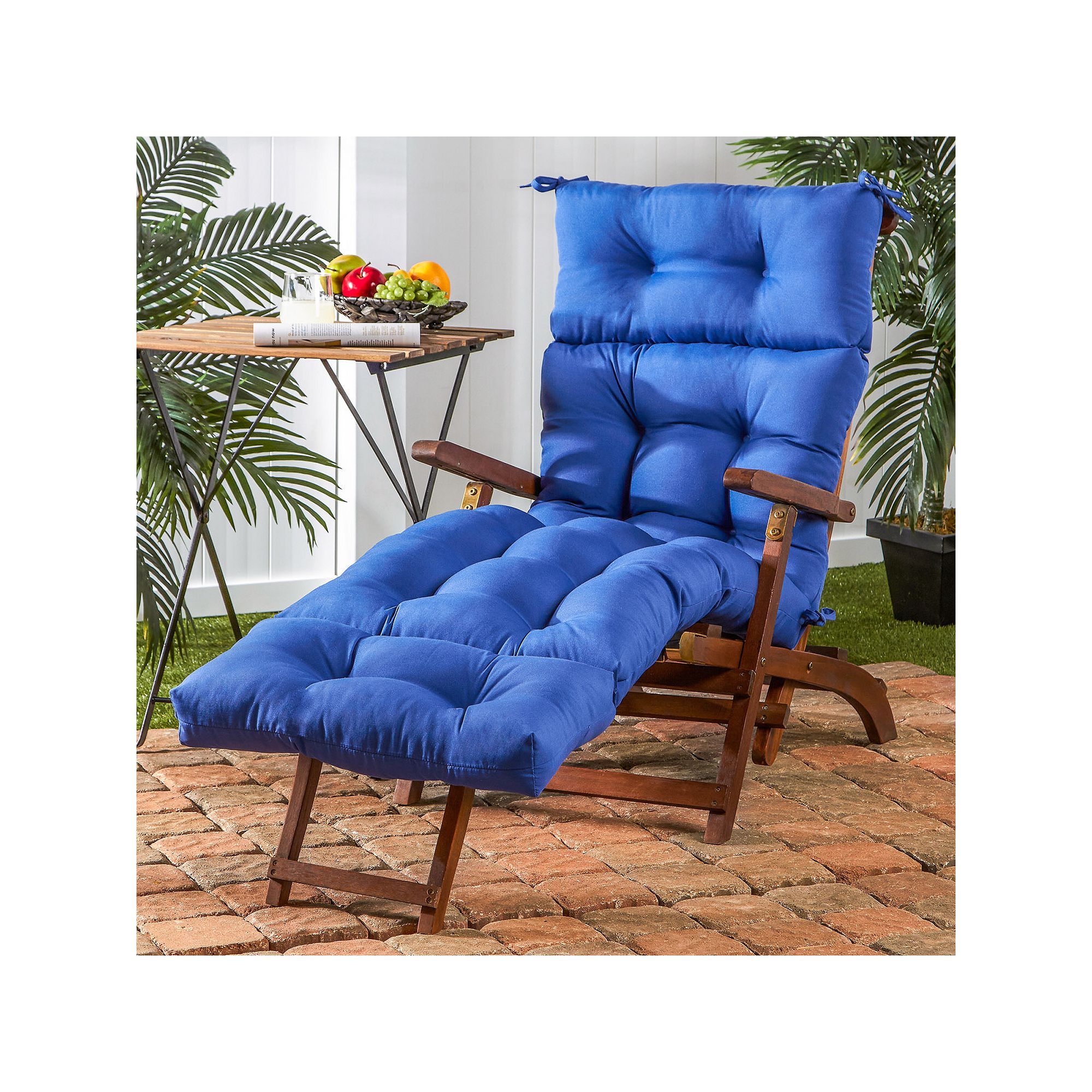 Greendale Home Fashions 72 Outdoor Chaise Lounger Cushion, Capri