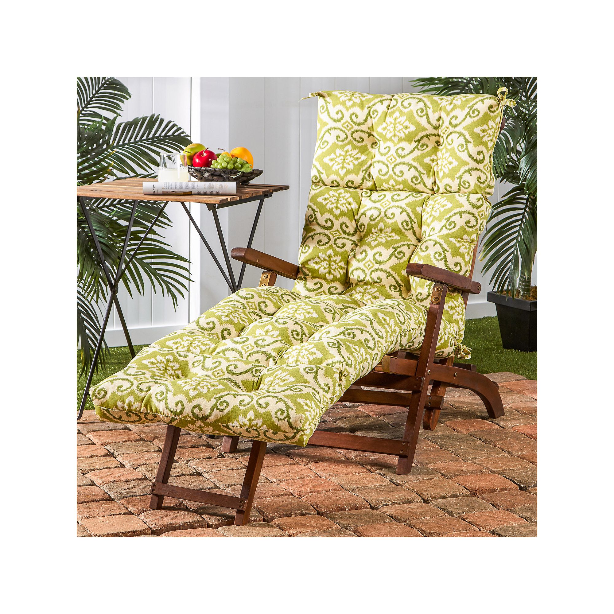 Greendale Home Fashions 72 Outdoor Chaise Lounger Cushion, Shoreham