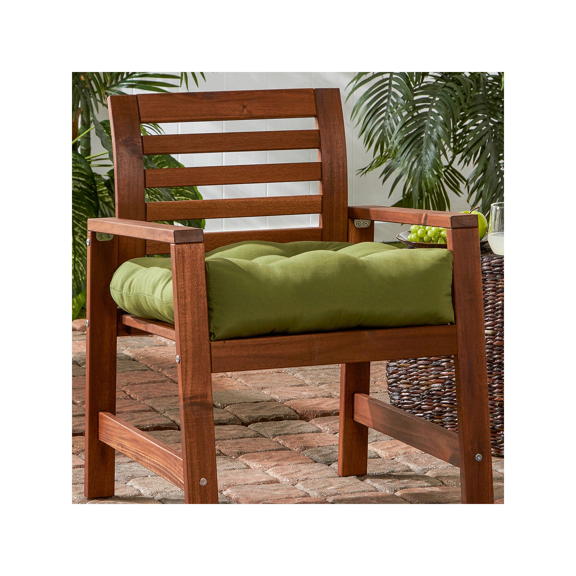 Greendale Home Fashions Outdoor Chair Cushion, Hunter Green