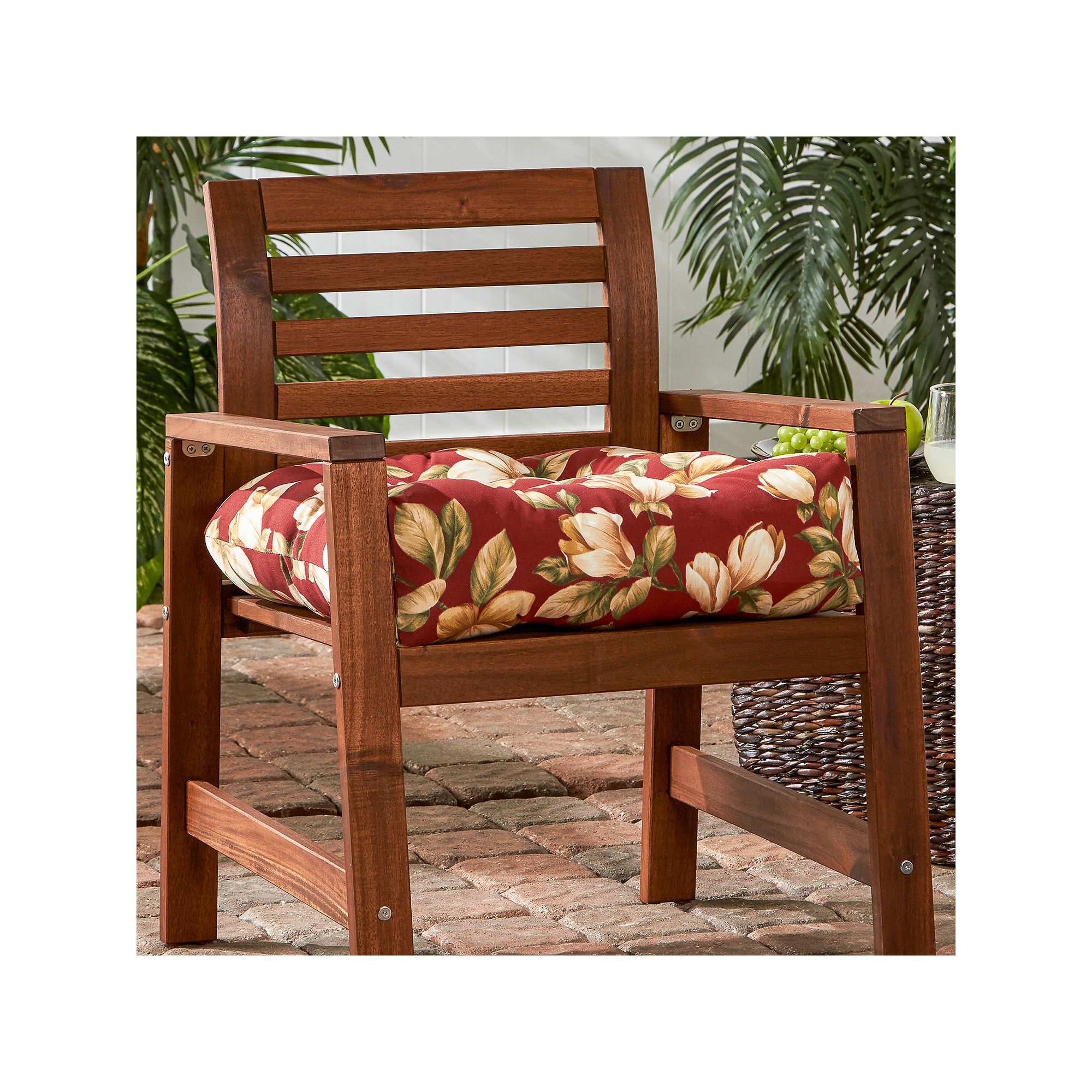 Greendale Home Fashions Outdoor Chair Cushion, Roma Floral