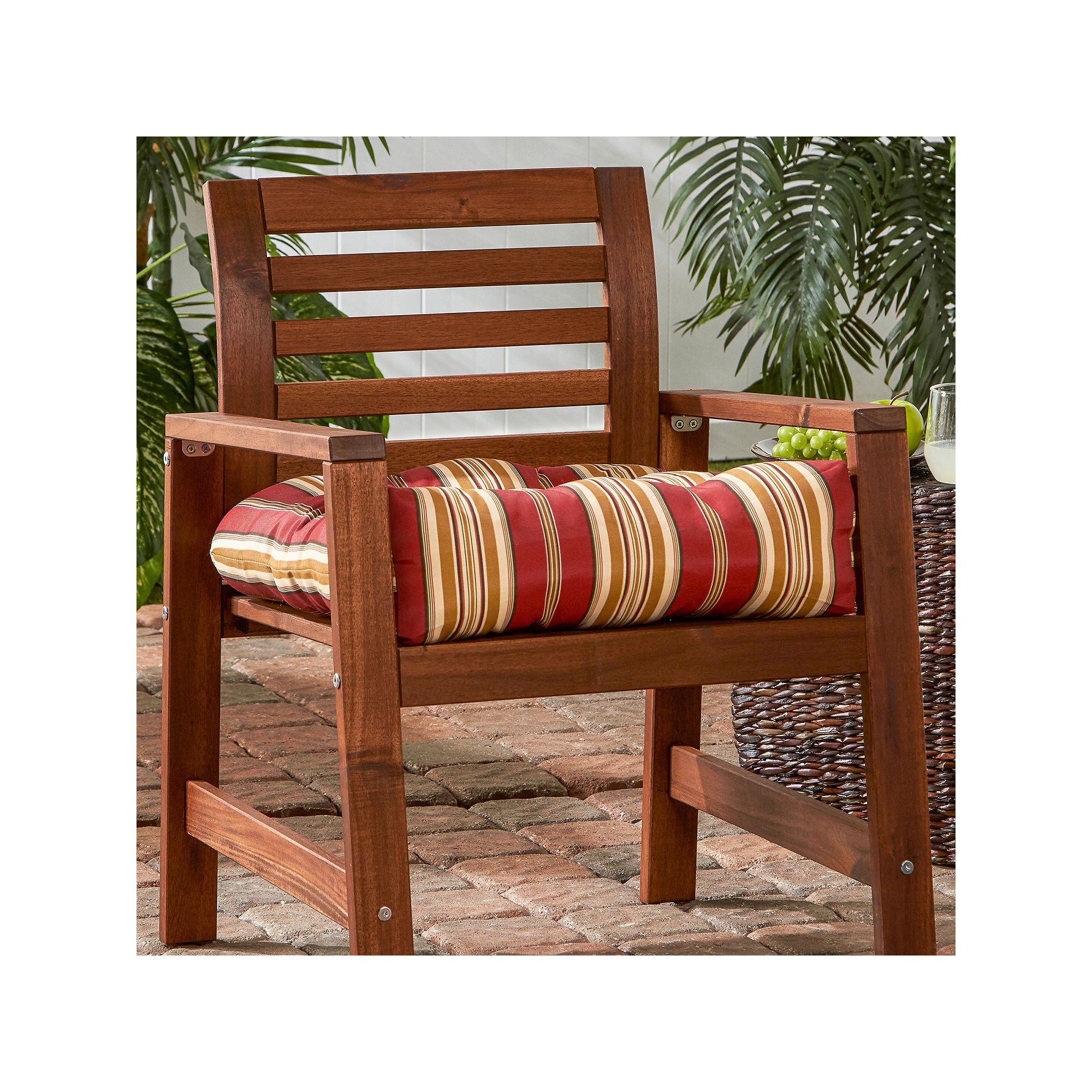 Greendale Home Fashions Outdoor Chair Cushion, Roma Stripe