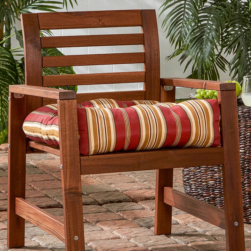 Greendale Home Fashions Outdoor Chair Cushion, Red, 20X20