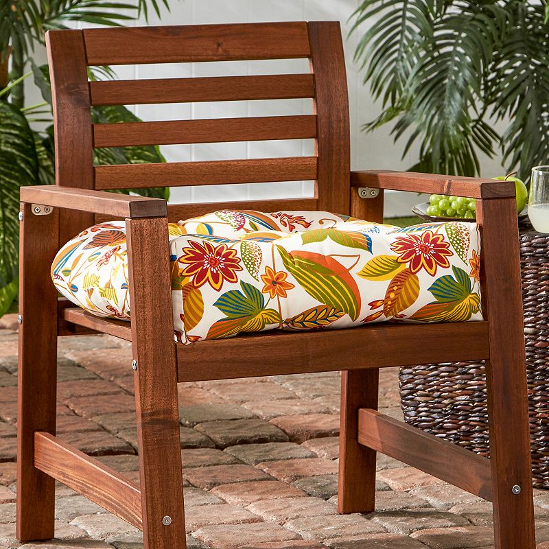 Greendale Home Fashions Outdoor Chair Cushion, White, 20X20
