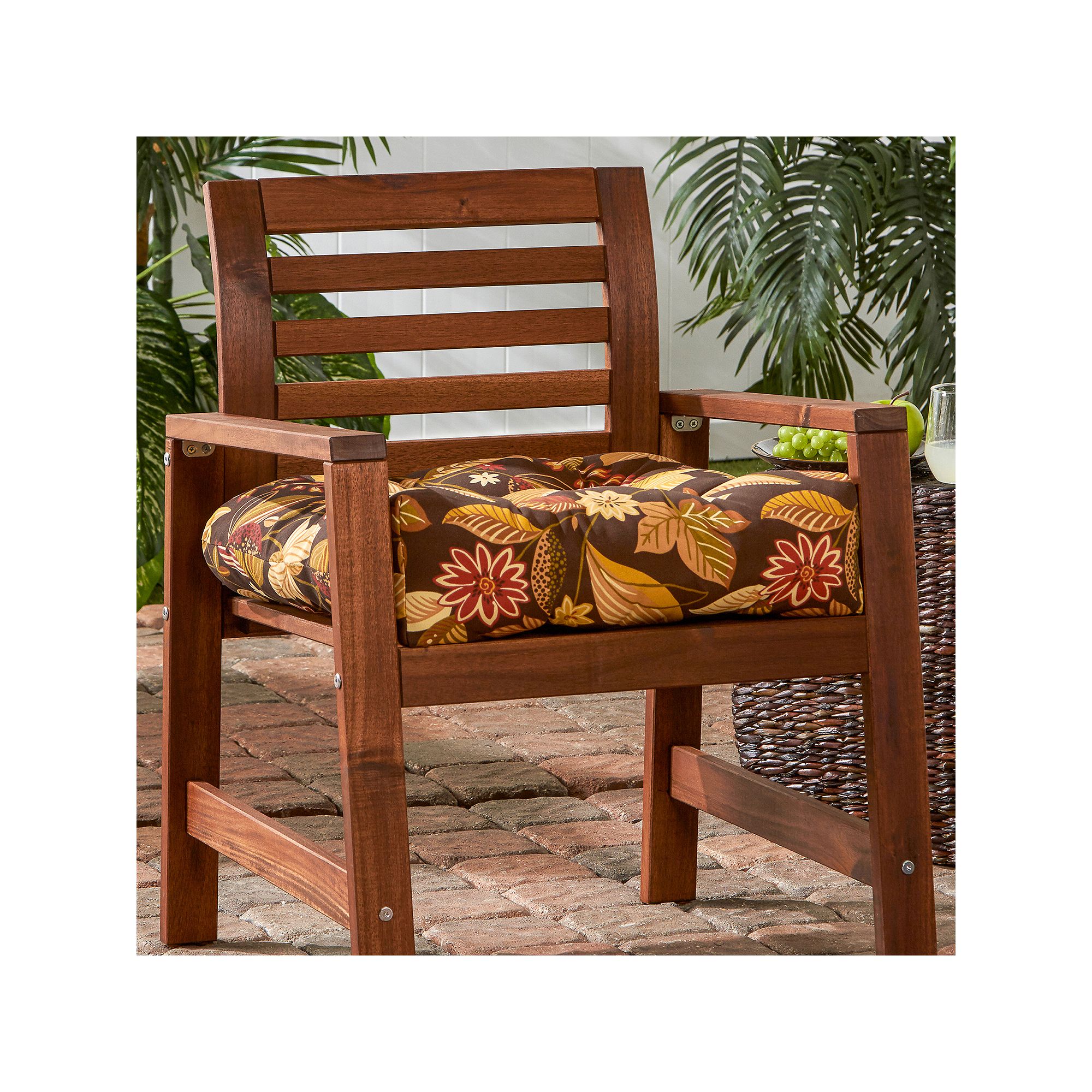 Greendale Home Fashions Outdoor Chair Cushion, Timberland Floral