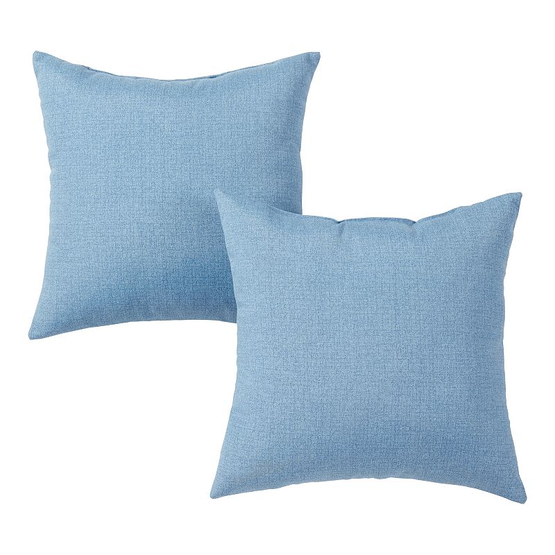 Greendale Home Fashions 2-pk. Square Outdoor Decorative Pillows, Blue