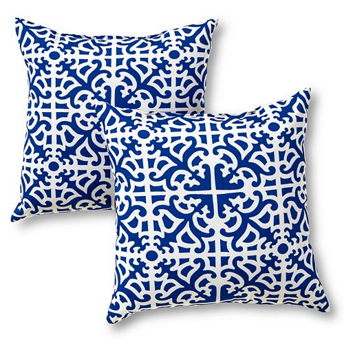 Greendale Home Fashions 2pk. Square Outdoor Decorative Pillows