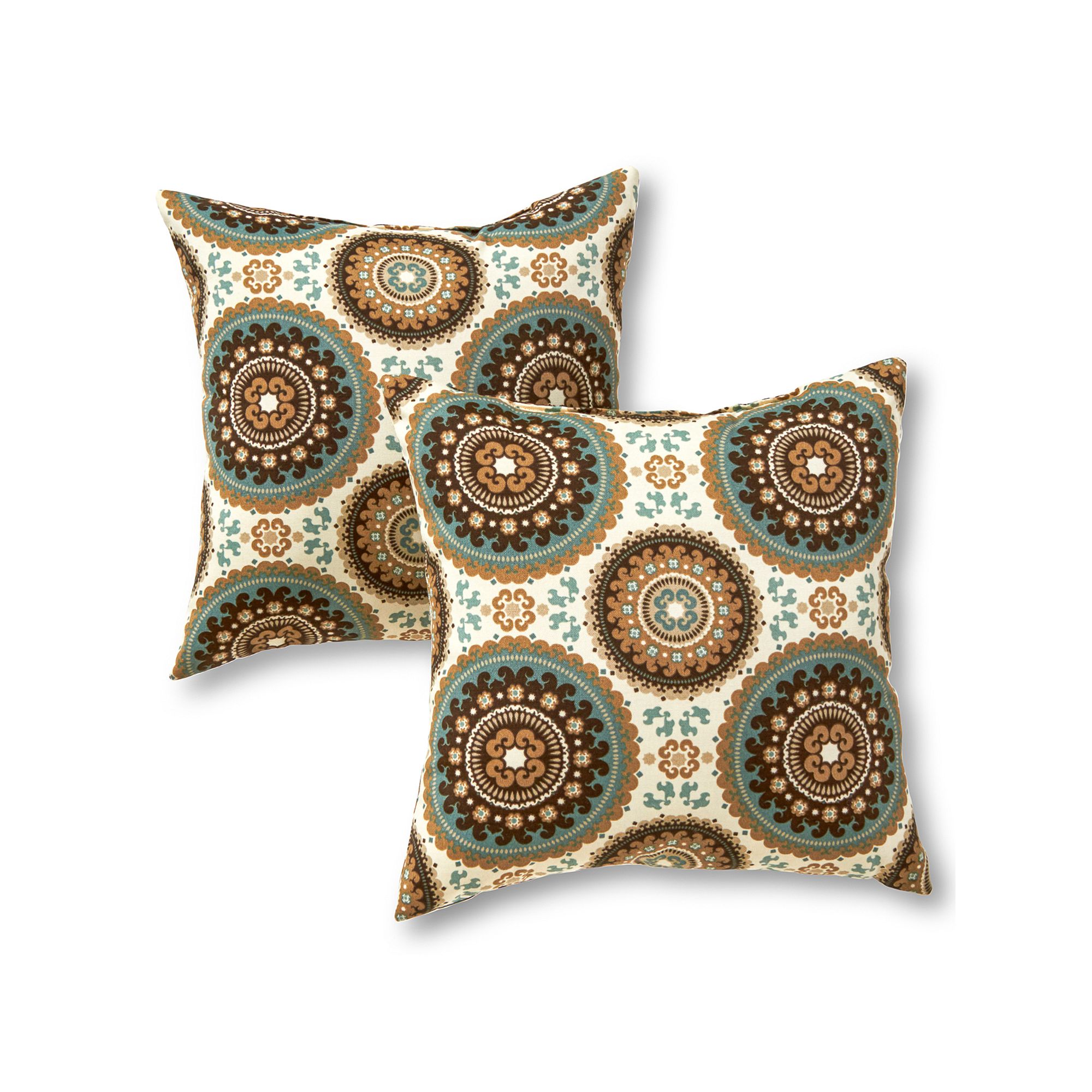 Greendale Home Fashions 2-pk. Square Outdoor Decorative Pillows, Spray