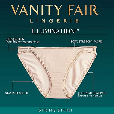 Women's Vanity Fair Lingerie Illumination String Bikini Panty 18108