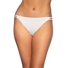 String Bikini Panties, Size XL, Misses White Undies, Gift for Her