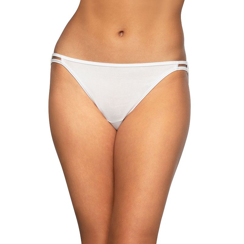 Women's Vanity Fair Lingerie® Illumination String Bikini Panty 18108, Size: 5, Star White