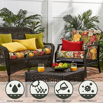 Greendale Home Fashions Outdoor Porch Swing or Bench Cushion