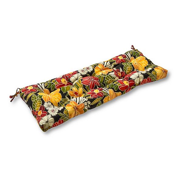 Greendale Home Fashions 44-in. Outdoor Porch Swing or Bench Cushion - Aloha Black