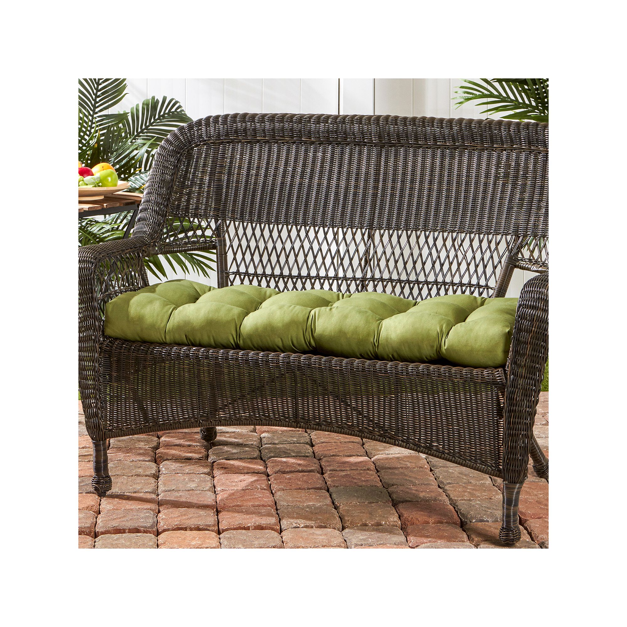 Greendale Home Fashions 44-in. Outdoor Porch Swing or Bench Cushion, Hunter