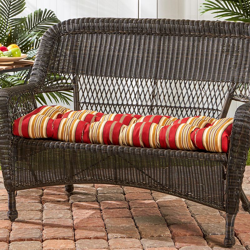 Greendale Home Fashions Outdoor Porch Swing or Bench Cushion - Short, Red